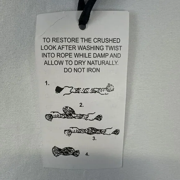 NWOT Cino Sundance Crinkled Pearl Button Shirt Peacock funky festival boho - L - Picture 11 of 11